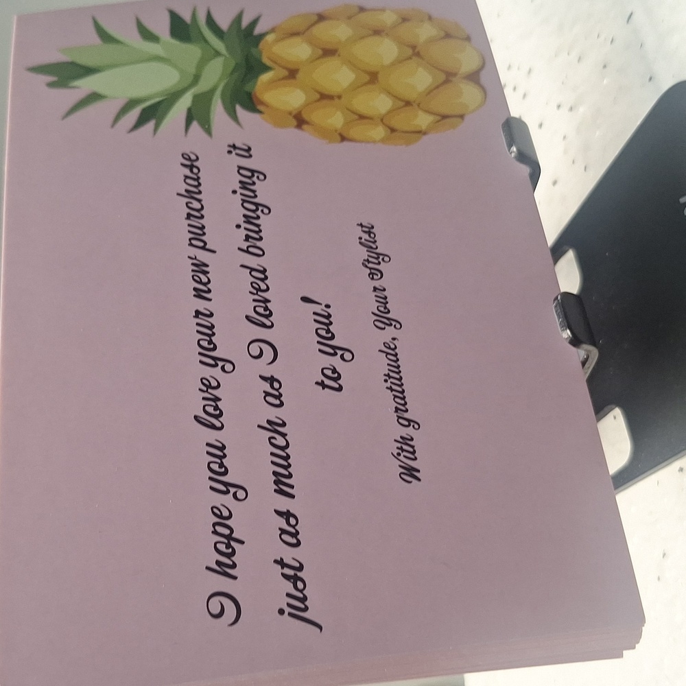25ct. 4x6 Pineapple Thank You Cards Random 3 Polymailers ✨️PRICE FIRM✨️ - Picture 3 of 5
